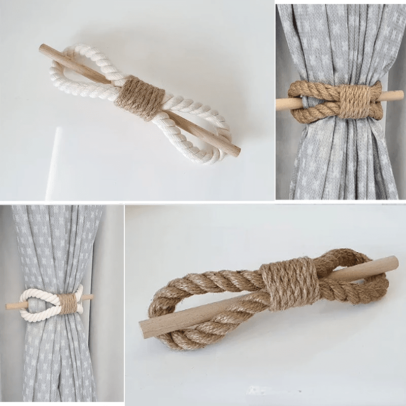 Nordic Hemp Rope Curtain Tiebacks