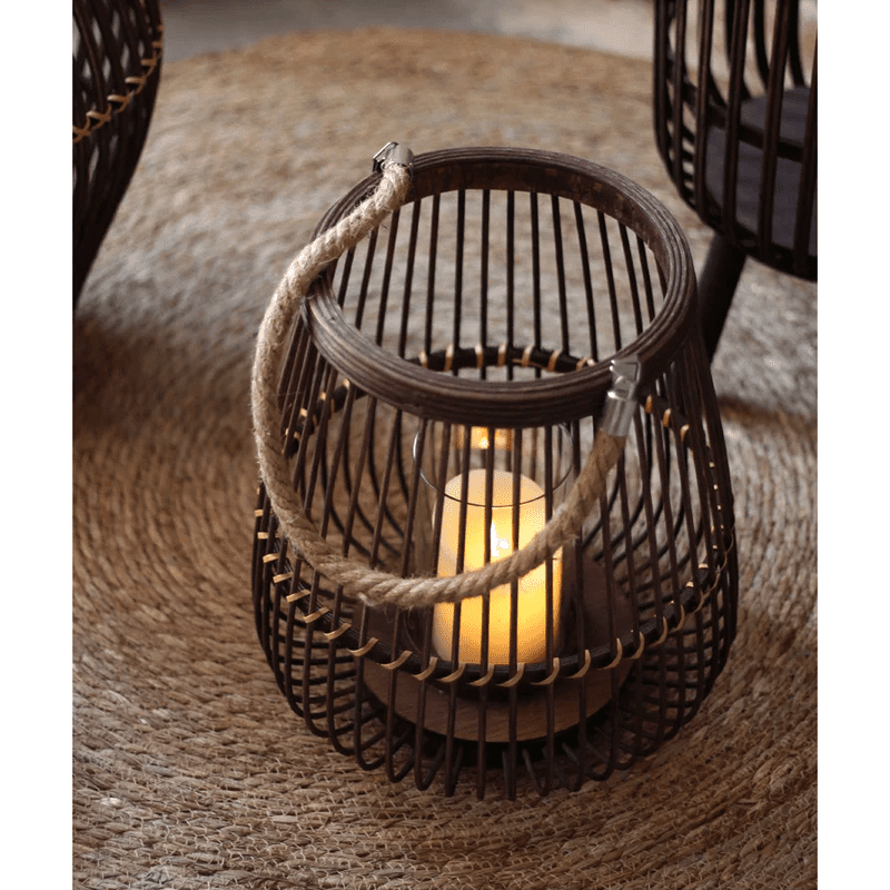 Nordic Wood Lantern - Bird Cage Style Candle Holder for Party Decor