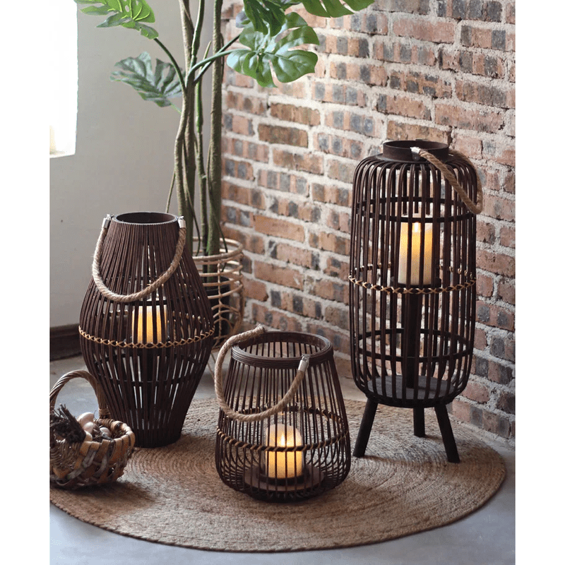 Nordic Wood Lantern - Bird Cage Style Candle Holder for Party Decor