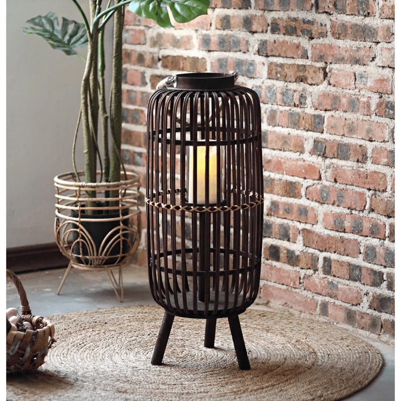 Nordic Wood Lantern - Bird Cage Style Candle Holder for Party Decor