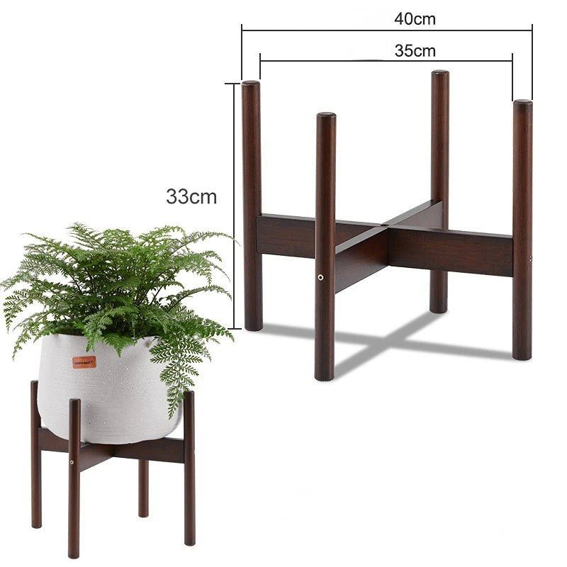 Wooden Four-Legged Bonsai Stand for Plant Display and Decor