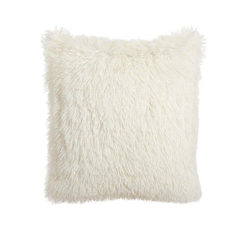 Beige Tufted Cushion Cover - Wabi-Sabi Tassel Crochet Decor