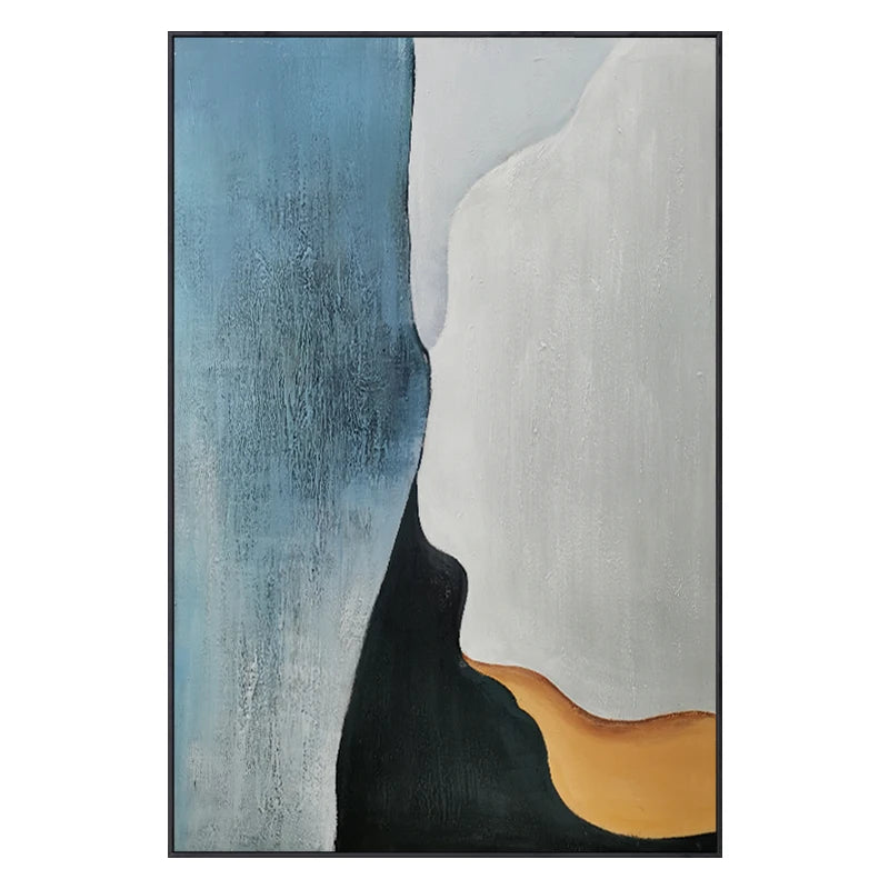 Modern Minimalism: Hand-Painted Abstract (Large Canvas, Textured)