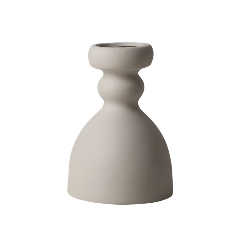 Nature's Embrace: Ceramic Candle Holder & Vase