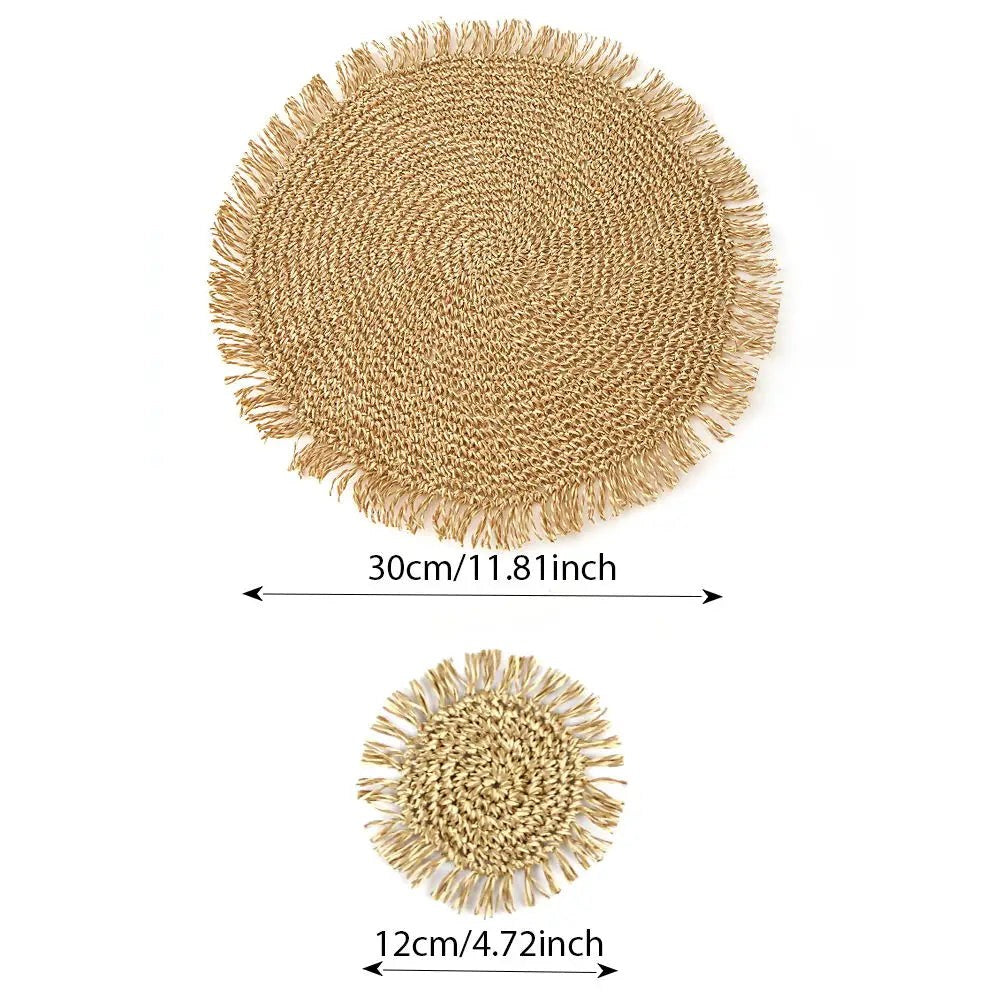 Nordic Style Rattan Woven Placemats