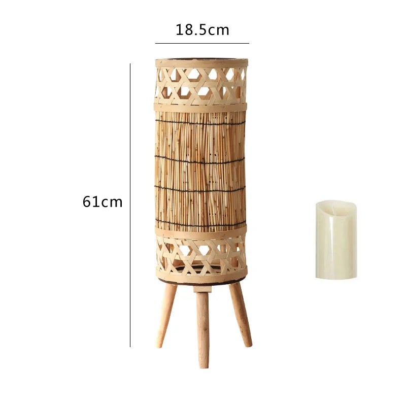 Handmade Straw Woven Floor Lamp