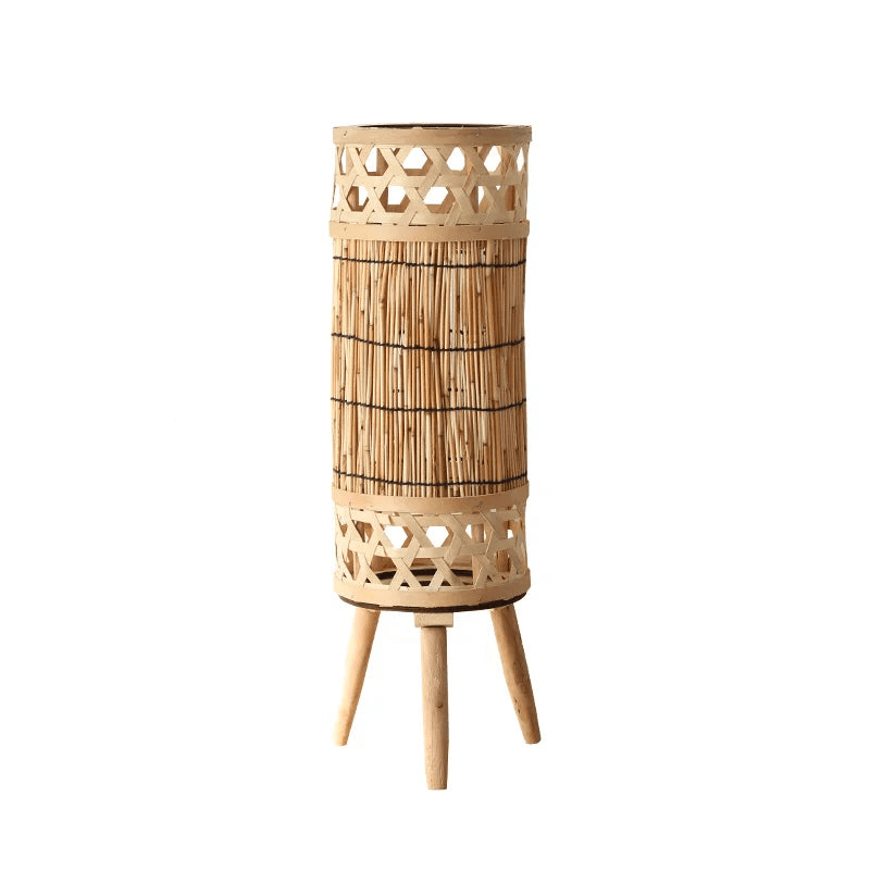 Handmade Straw Woven Floor Lamp