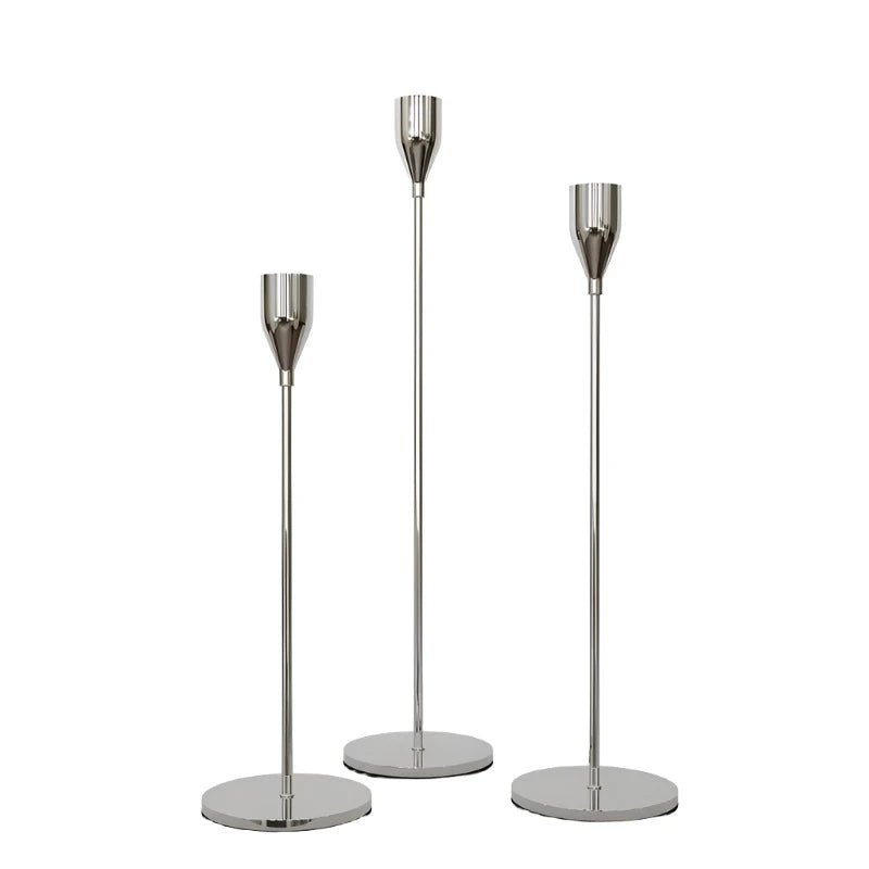 Chic Simplicity: Three-Piece Candle Holders for Stylish Home Decor