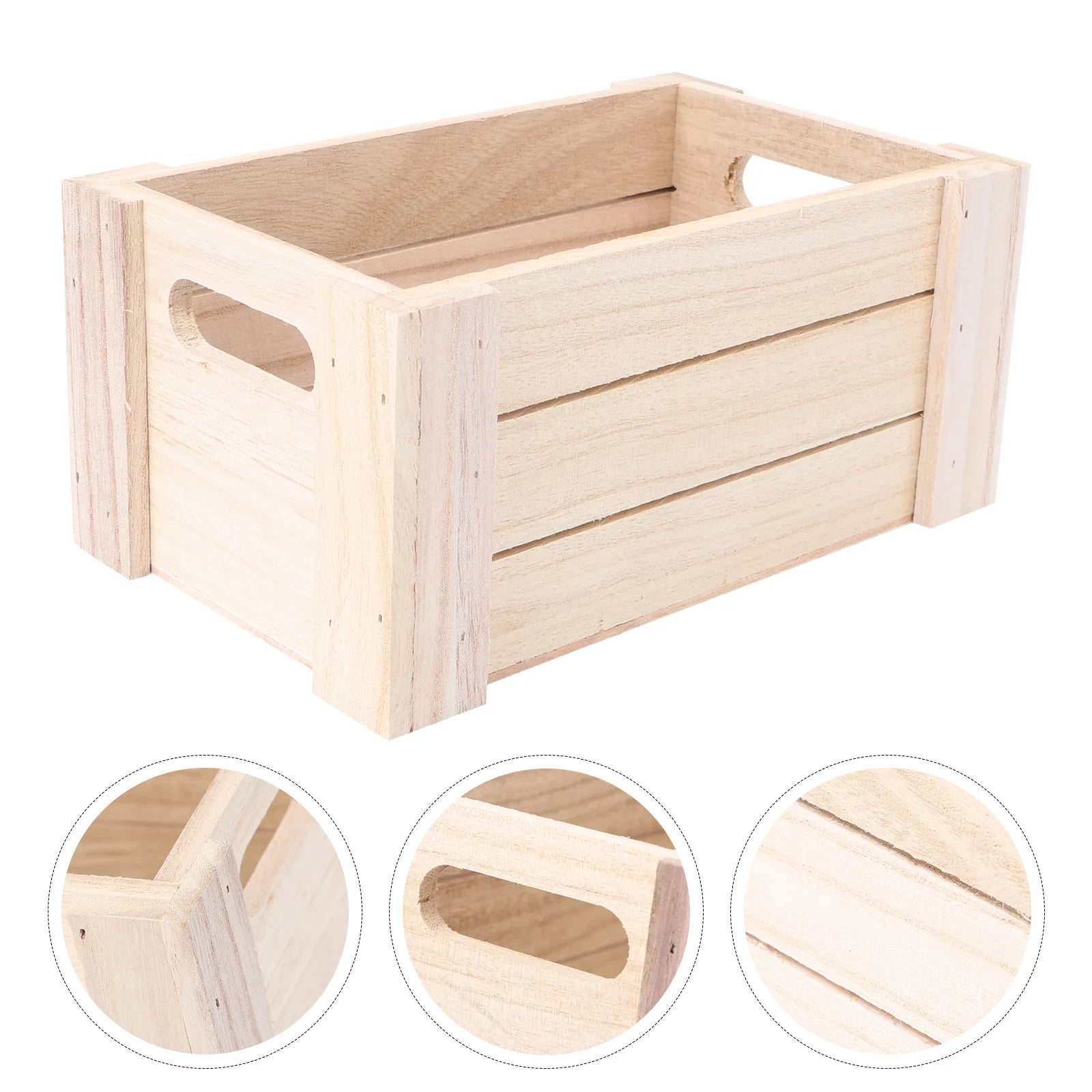 Wood Storage Case Basket