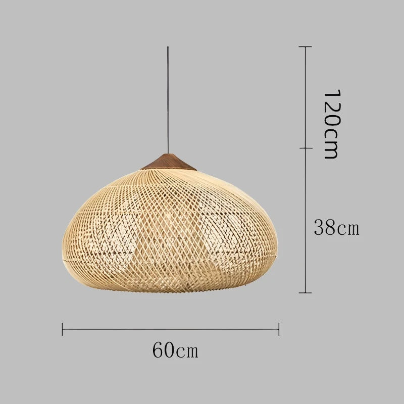 Wabi-Sabi Rattan Pendant Light (Handmade! Kitchen, Dining)