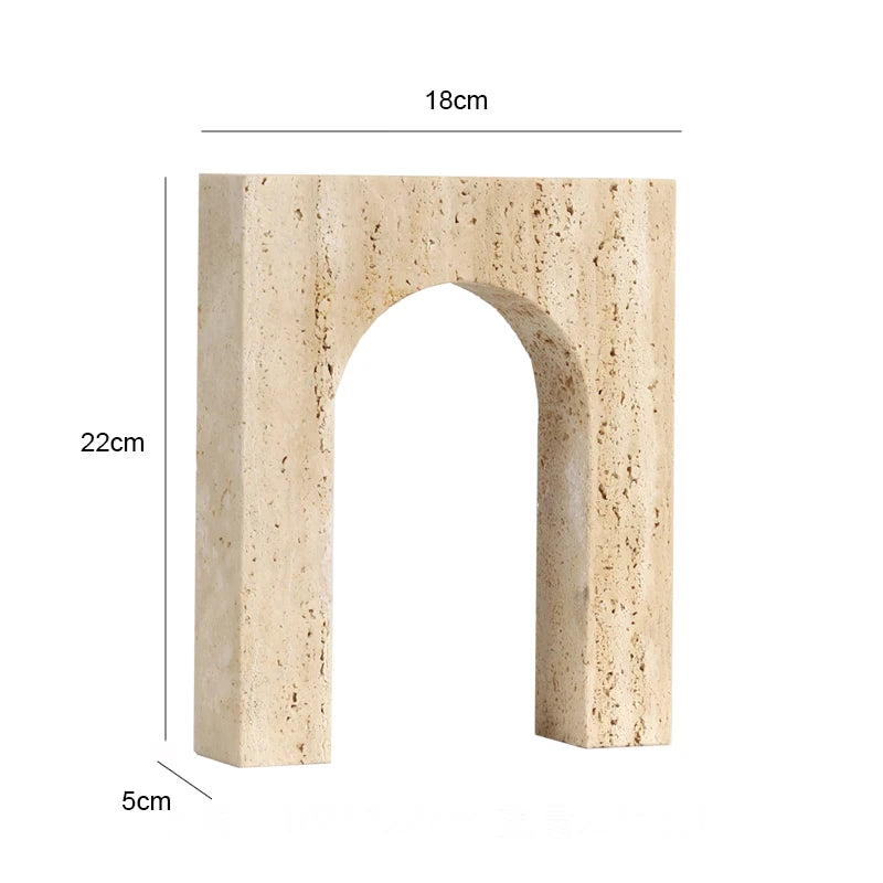 Wabi-Sabi Arch: Marble Ornament for Japandi Minimalism