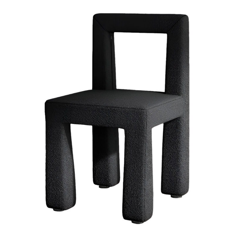 Japandi Comfort: Lambswool Dining Chair for Tranquil Elegance