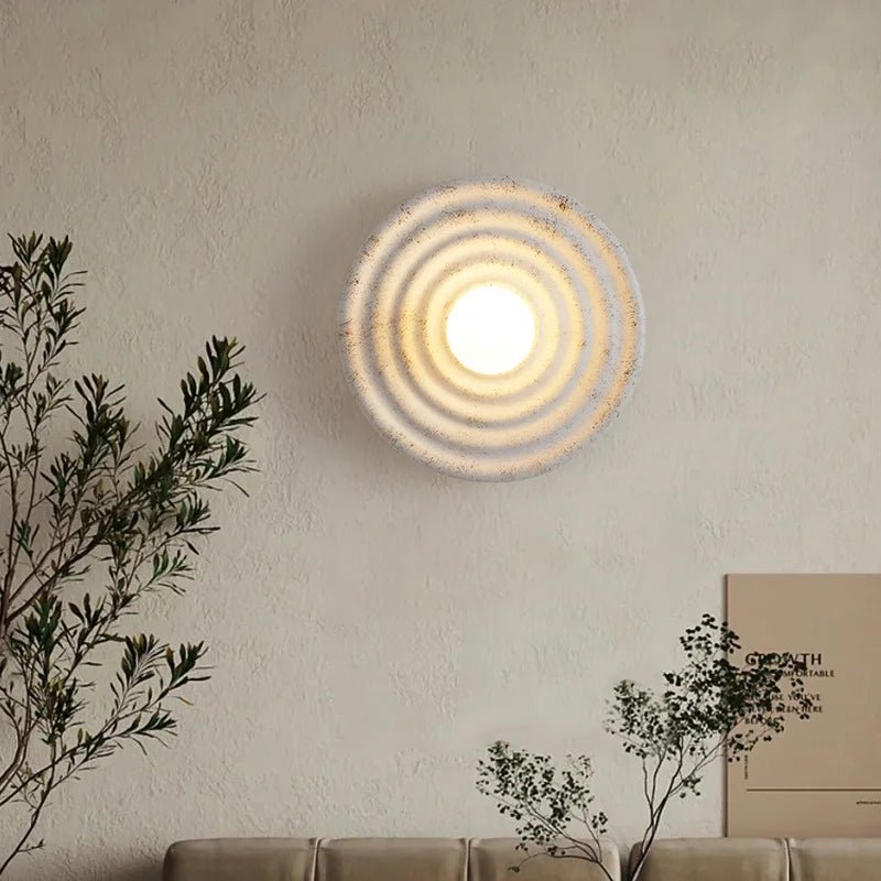 Wabi-Sabi Circle Lamp: Warm Glow for Entryway, Bedroom & More