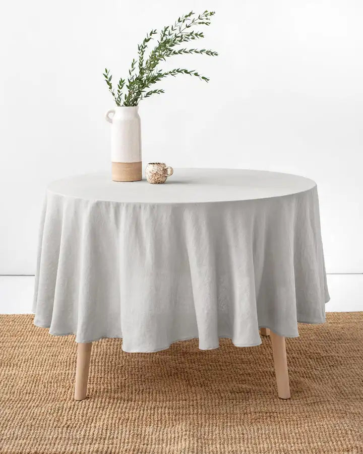 Washable Linen Tablecloth (Round): Elegant & Durable