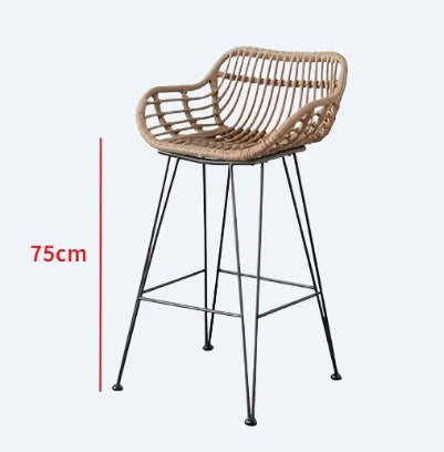 Japandi Dining Comfort: Rattan Armchairs (Natural Texture, Indoor/Outdoor)