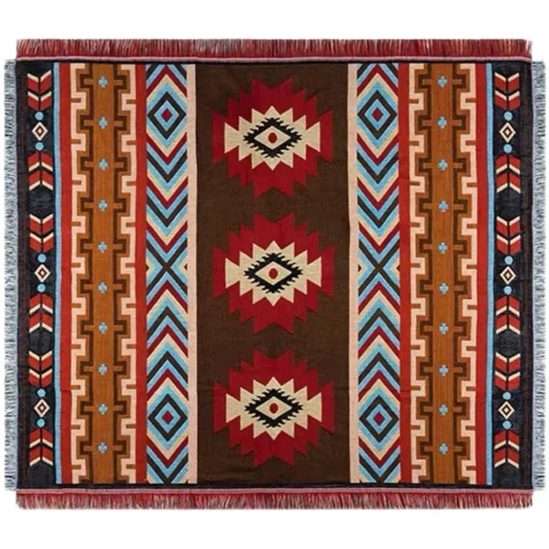 Outdoor Bohemian Picnic Mat - Moisture-Proof Camping and Picnic Cloth in Ethnic Style