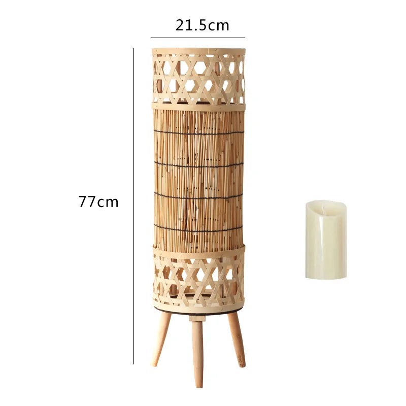 Handmade Straw Woven Floor Lamp