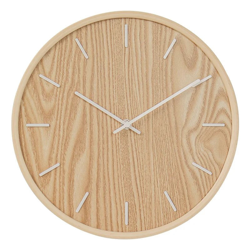 Modern Quartz Wall Clock -Silent Wooden Design for Home