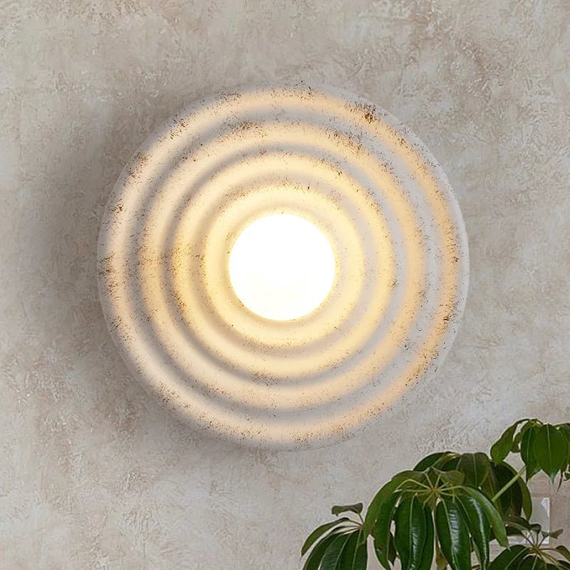 Wabi-Sabi Circle Lamp: Warm Glow for Entryway, Bedroom & More