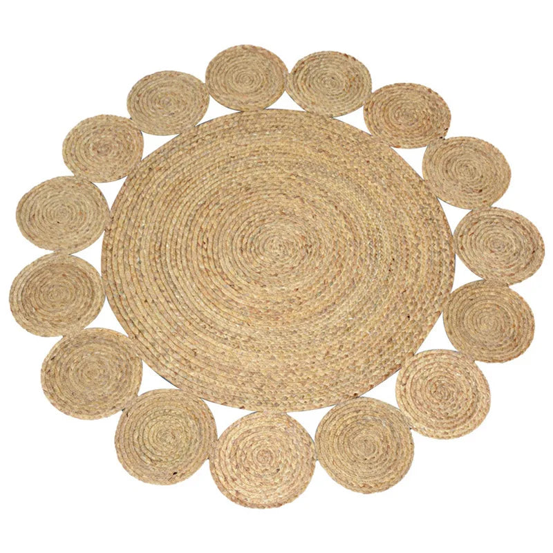 Handmade Water Reed Rattan Rugs for Bedroom and Living Room