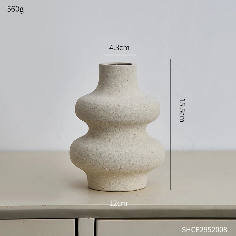 Elegant Modern White Ceramic Vase