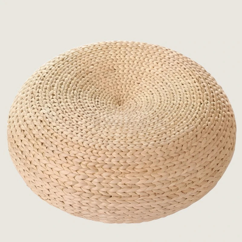 Japanese Tatami Rattan Meditation Cushion - Straw Woven Yoga Mat