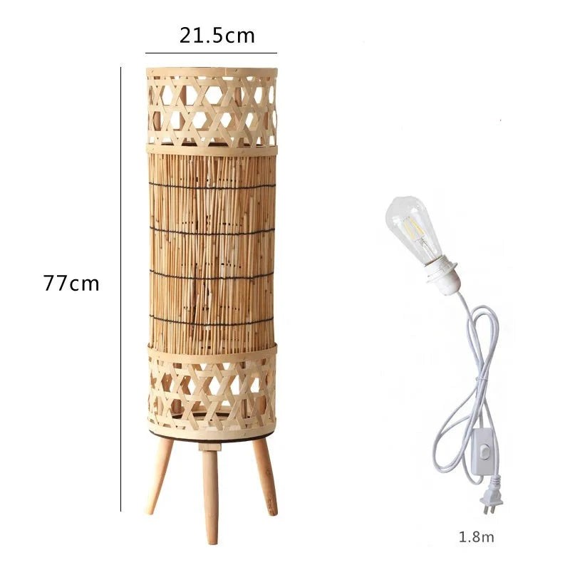 Handmade Straw Woven Floor Lamp