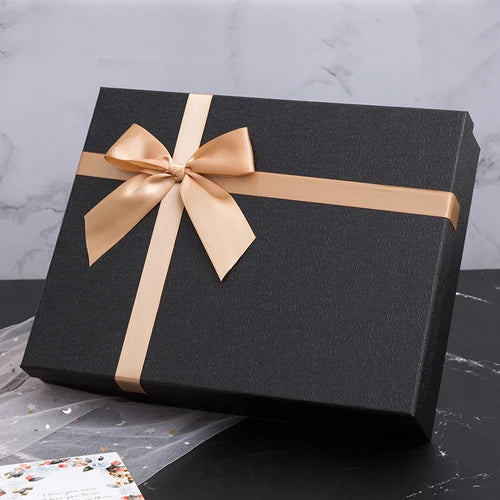 Black Gift Boxes with Bow - Various Sizes Available