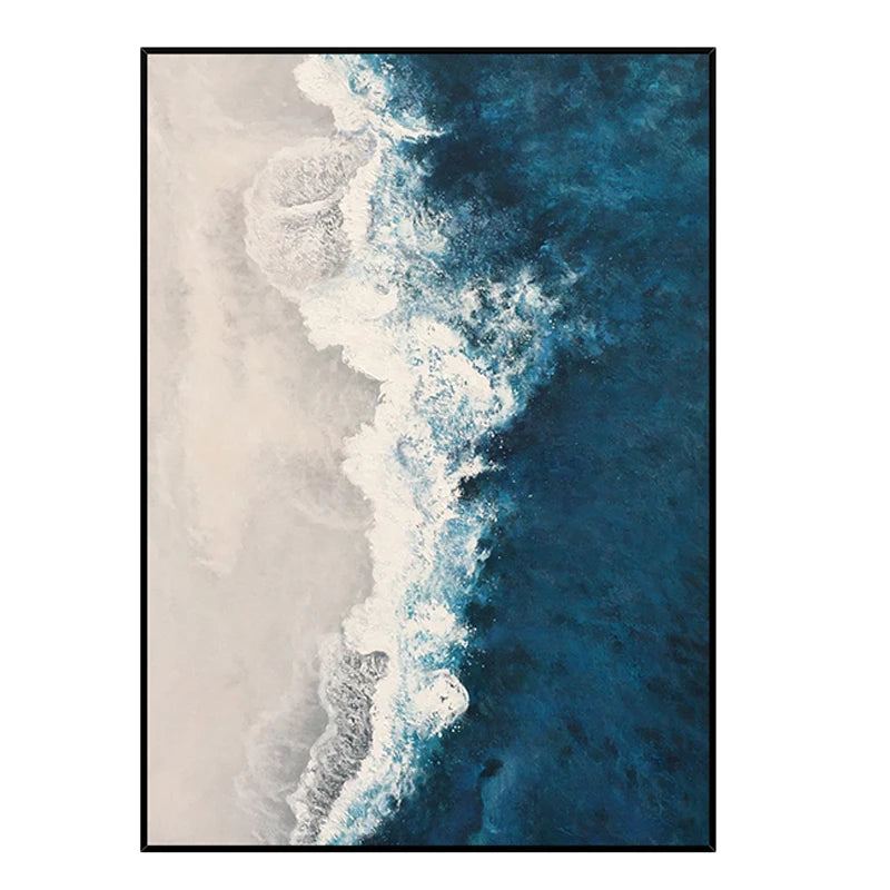 Coastal Tranquility: Abstract Wave Painting