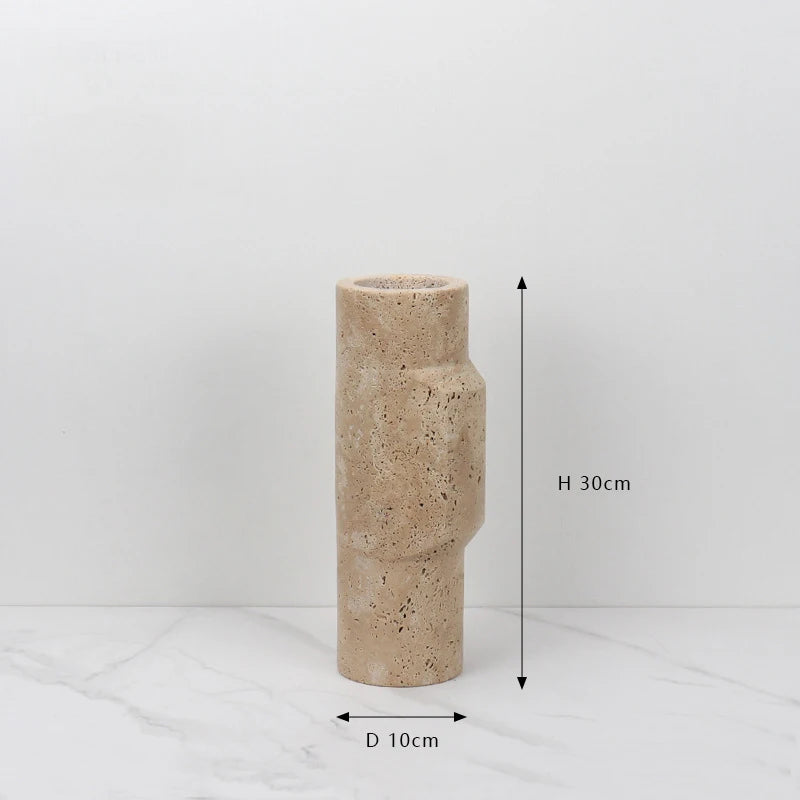 Earthy Elegance: Marble Vase for Japandi Floral Arrangements