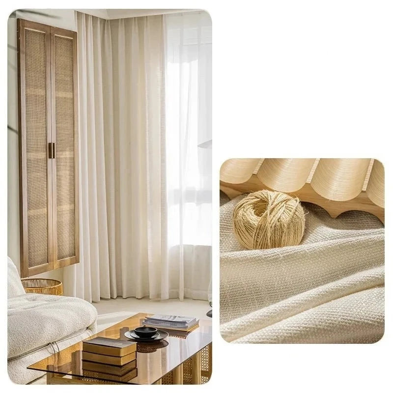 Linen Blackout Curtains in Warm Neutrals