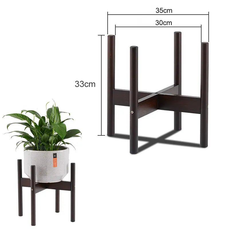 Wooden Four-Legged Bonsai Stand for Plant Display and Decor