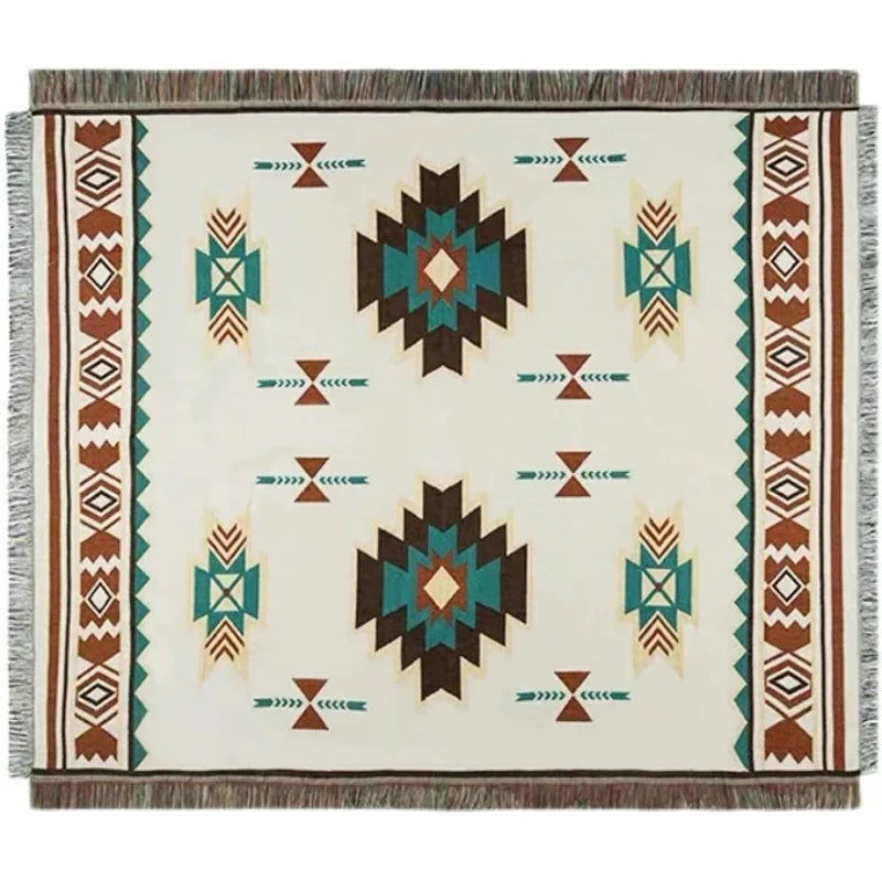 Outdoor Bohemian Picnic Mat - Moisture-Proof Camping and Picnic Cloth in Ethnic Style