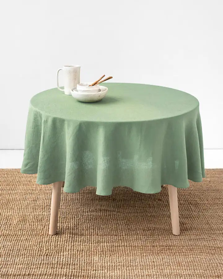 Washable Linen Tablecloth (Round): Elegant & Durable