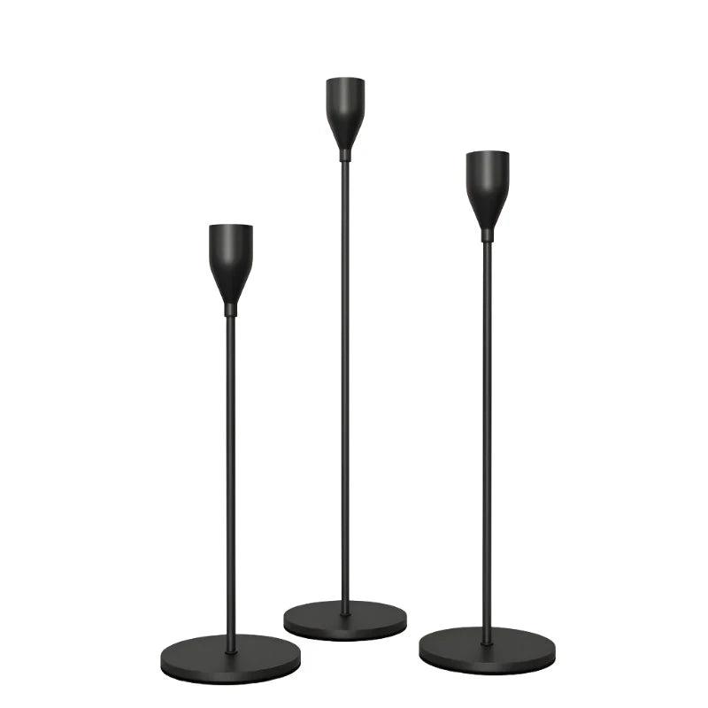 Chic Simplicity: Three-Piece Candle Holders for Stylish Home Decor