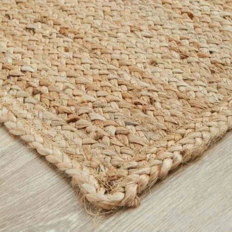 Jute Rug, Natural Square Shape - Handmade Reversible Decorative Rustic look