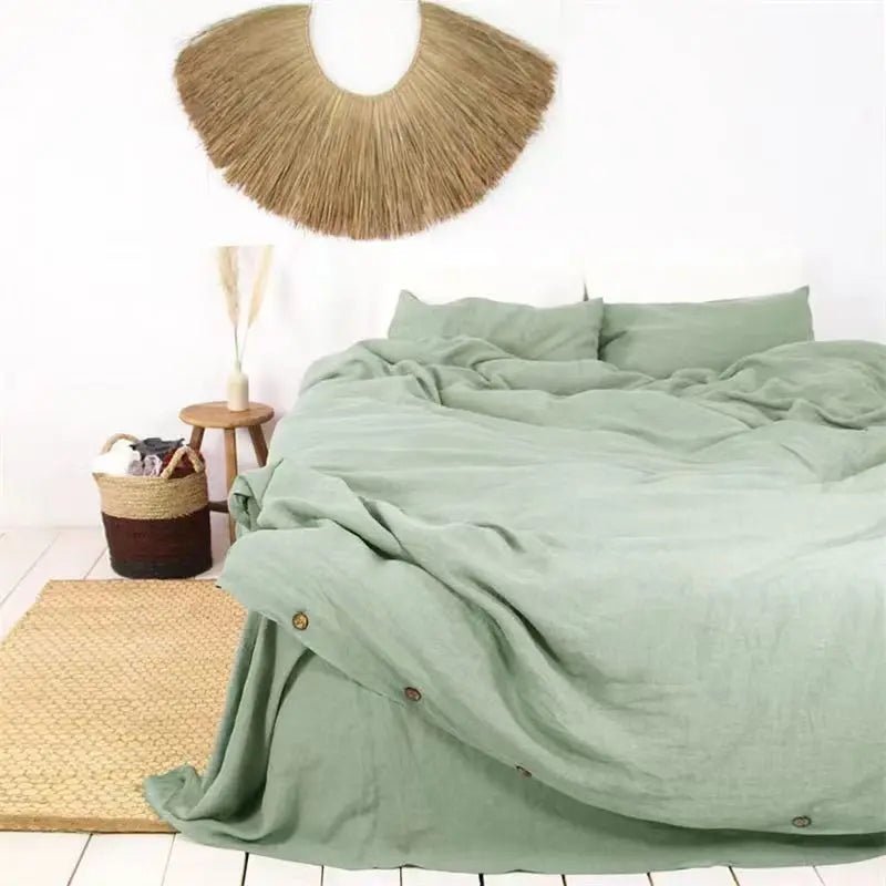 HYPREST 100% Pure French Linen Duvet Cover Set