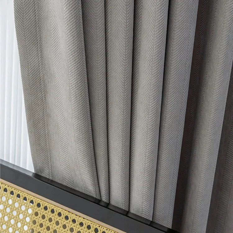 Herringbone Blackout Curtains for Warm Minimalism