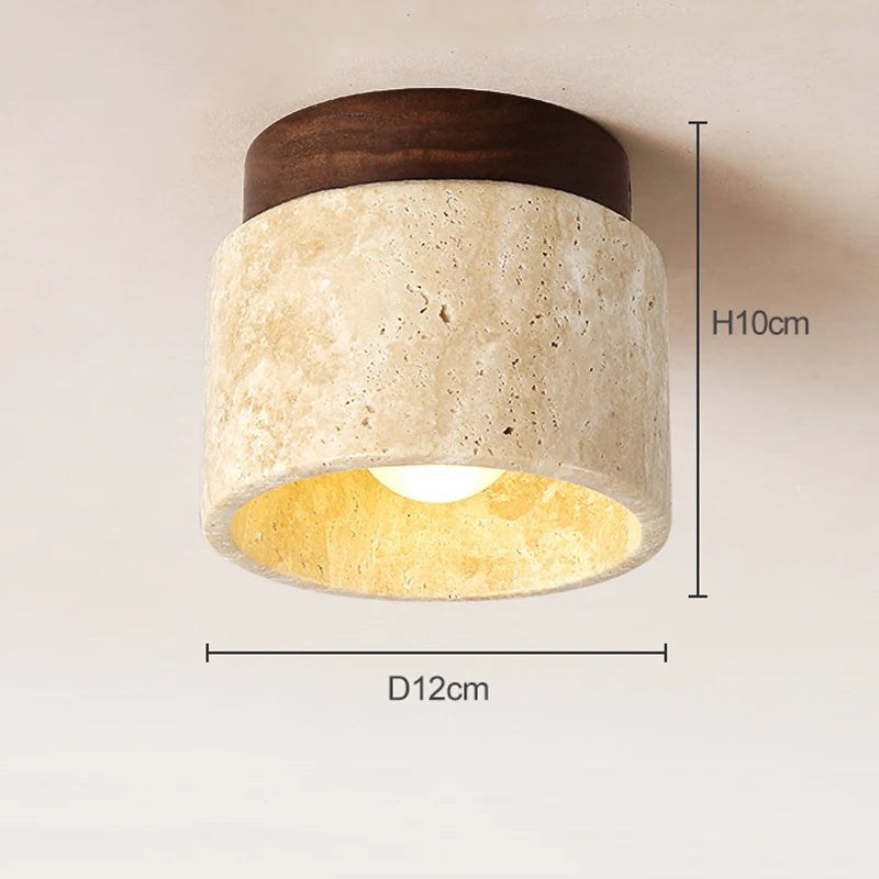 Wabi Sabi Yellow Marble Ceiling Light