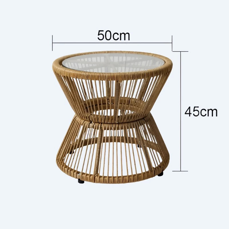 Japandi Dining Comfort: Rattan Armchairs (Natural Texture, Indoor/Outdoor)