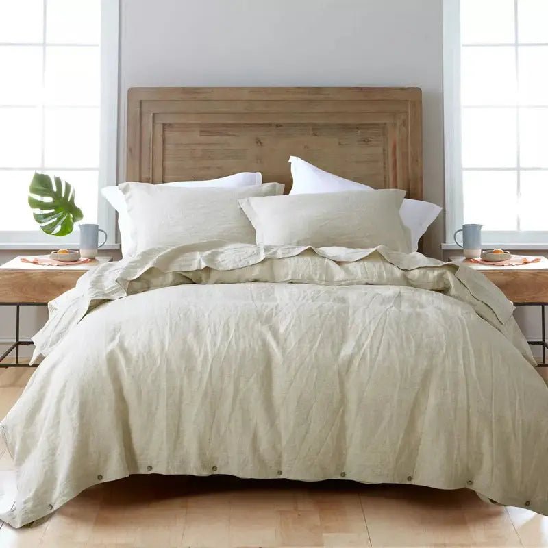 HYPREST 100% Pure French Linen Duvet Cover Set