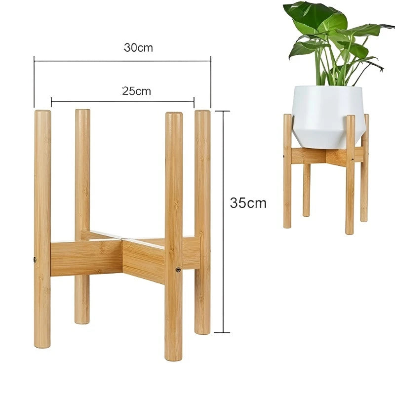 Wooden Four-Legged Bonsai Stand for Plant Display and Decor