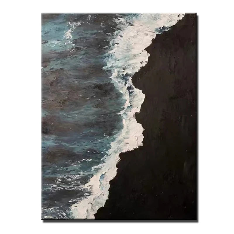 Coastal Escape: Large Textured Wave Art