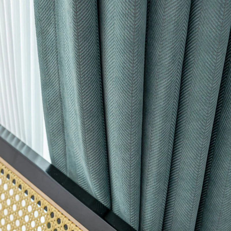 Herringbone Blackout Curtains for Warm Minimalism