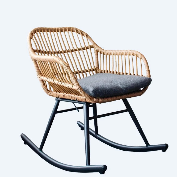 Japandi Dining Comfort: Rattan Armchairs (Natural Texture, Indoor/Outdoor)