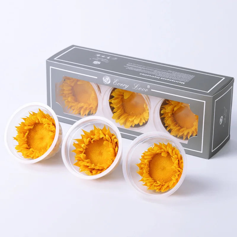 3PCS Eternal Life Sunflower Heads