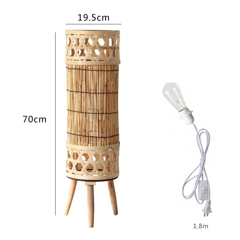 Handmade Straw Woven Floor Lamp