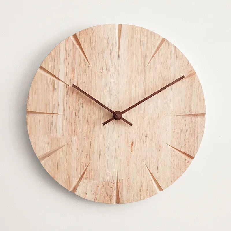 Elegant Solid Wood Wall Clock – Minimalist Living Room Wall Hanging Clock