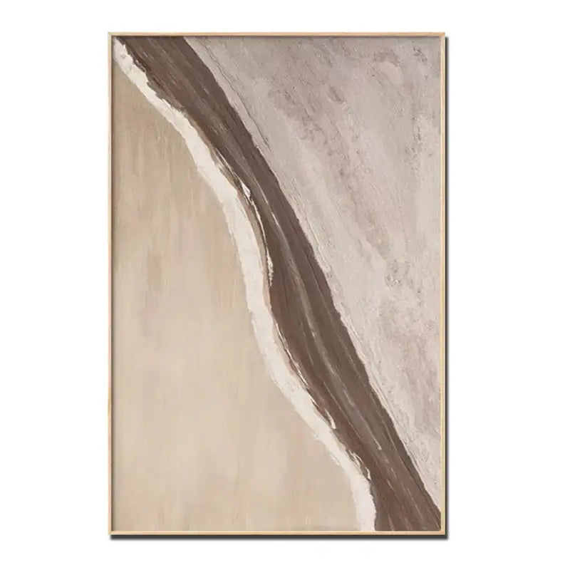 Wabi-Sabi Harmony: Earthy Tones Abstract (Large Oil Canvas, Handmade)