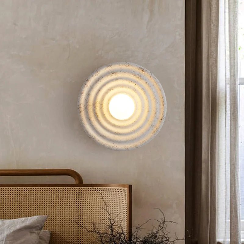 Wabi-Sabi Circle Lamp: Warm Glow for Entryway, Bedroom & More